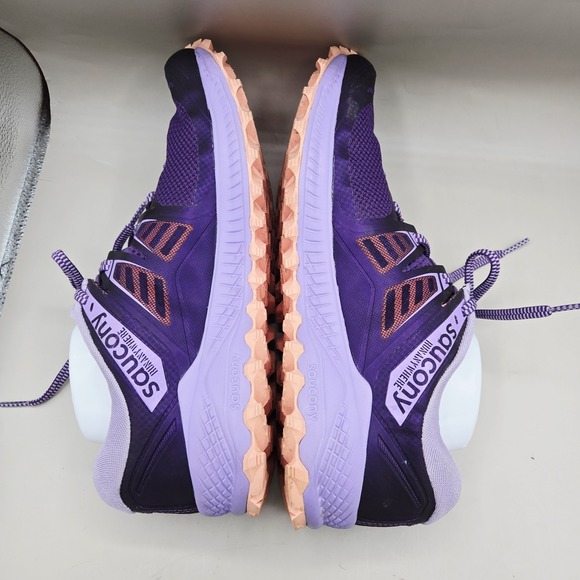 Saucony Peregrine ISO Trail Running Shoes Womens Size 12 Purple PWRTRAC Grip - Picture 7 of 10